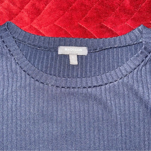 Blue Madison Ribbed Top Size L - Picture 3 of 5
